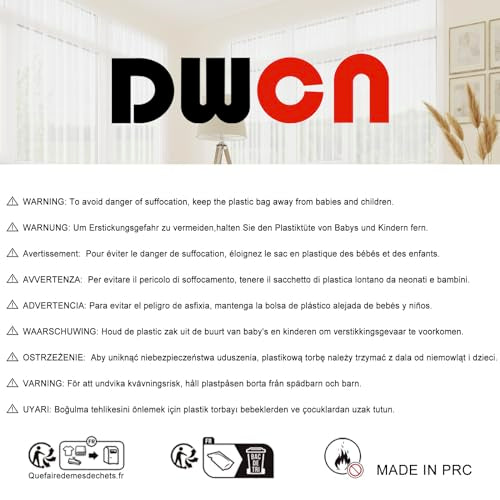 DWCN Blackout Curtains for Bedroom with Tiebacks Pencil Pleat Curtains Thermal Insulated Curtains Rod Pocket Room Darkening Window Grey Curtains for Living Room 46 x 54 inch Length, Grey, 2 Panels